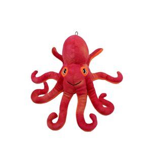 SnugArooz Octopus 12" Plush Squeaker Crinkle Toy Red Dogs Pups Stuffed animal